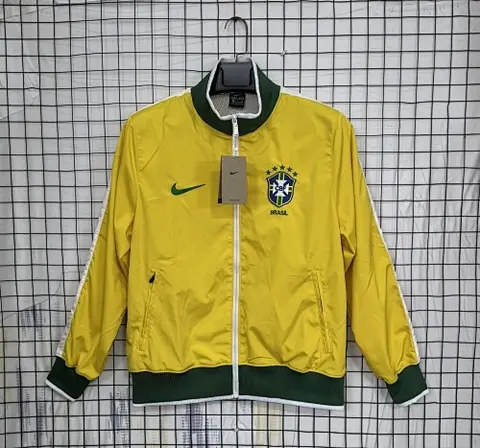 10/11 Brazil yellow Retro Windbreaker