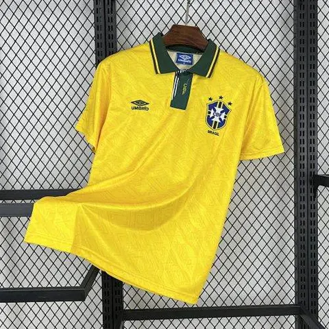 1991 1993  Brazil Home Retro Jersey