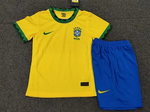 2020 Brazil home yellow kids kit