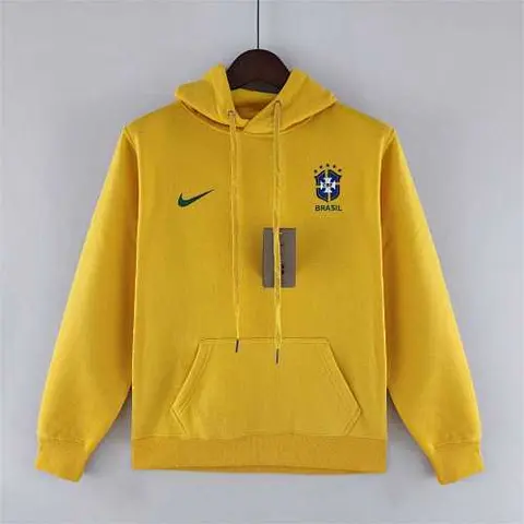 Sweat à capuche Brésil jaune — 2022