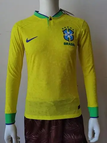 2022 Brazil home long sleeves player version