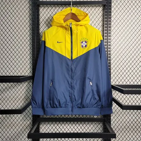 2023 Windbreaker Brazil royal blue and yellow