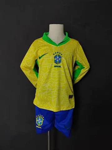 2024 Brazil home long sleeve kid kit