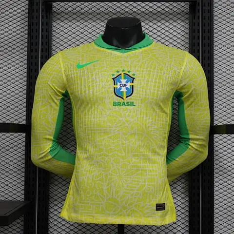 2024 Brazil home long sleeve player version jersey