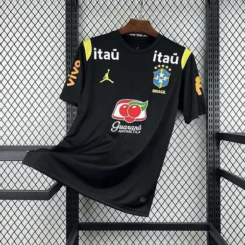 2026 World Cup Brazil Mens Pre-Match Jersey With All Sponsors S-4XL