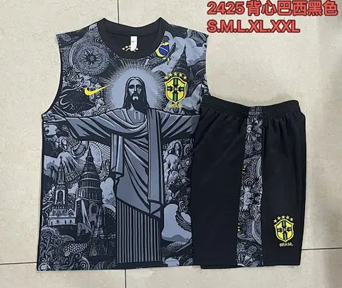 24-25 Brazil Black jesus Vest suit