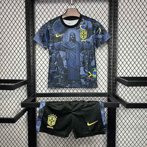 24-25 Brazil Dark blue Jesus Kid Kit