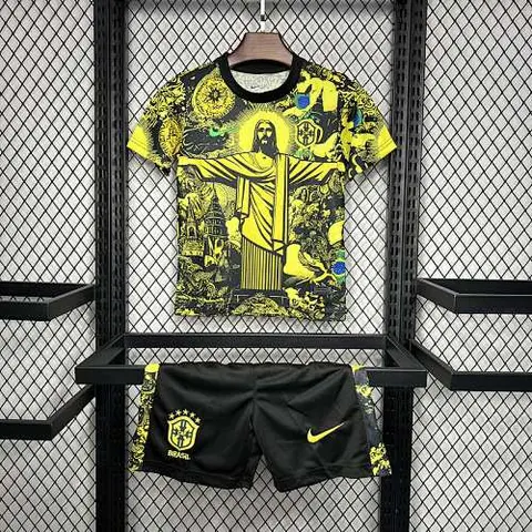 24-25 Brazil Jesus Yellow Special kid kit