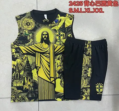 24-25 Brazil Yellow jesus vest suit