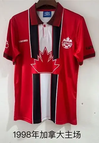 Retro Canada 1998 home soccer jerseys