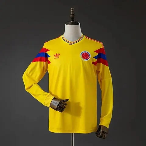 1990 Colombia Home Retro Long Sleeve Jersey S-XXL