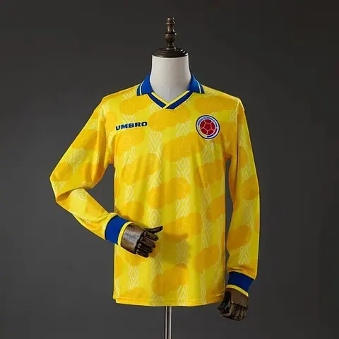 1994 Colombia Home Retro Long Sleeve Jersey S-XXL