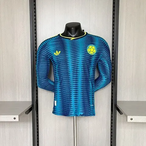 2026 World Cup Colombia Away Player Version Long Sleeve Jersey S-XXL