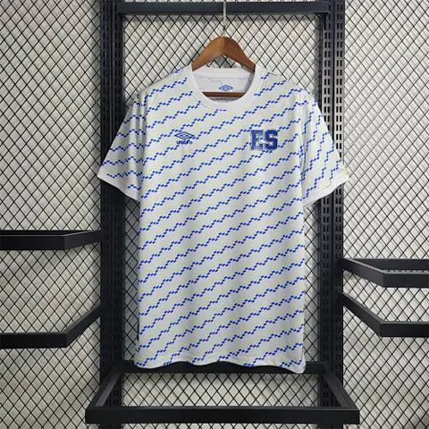 2023 El Salvador White and Blue Training Suit