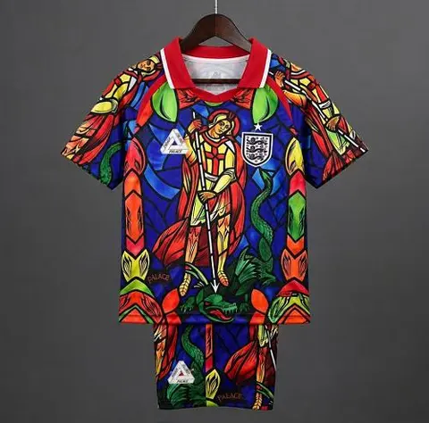 2026 England x Palace Skateboards St. George Dragon Kids Jersey Size 16-28