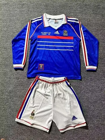 Ensemble de football enfant Franc — 1998 · Domicile · Rétro · Manches longues