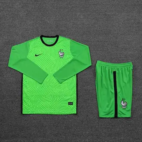 2021 France green goalkeeper long sleeves