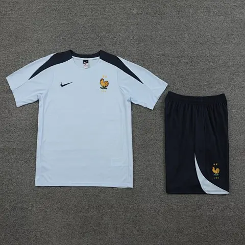 2024 France white cotton training suit