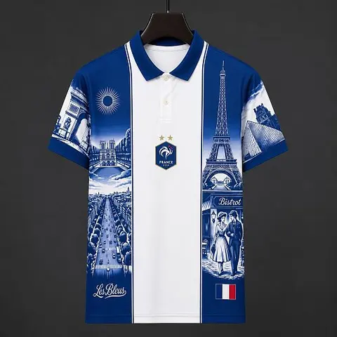 2026/27 France Blue White Special Polo Soccer Jersey S-2XL