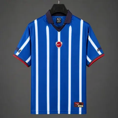 2026 France x Travis Scott Cactus Jack Total 90 Retro Blue Stripe Soccer Jersey S-4XL