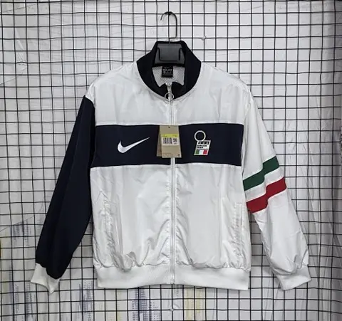 1996 Italy White Retro Windbreaker