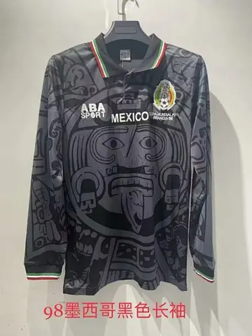 Maillot de football Mexique noir — 1998 · Manches longues