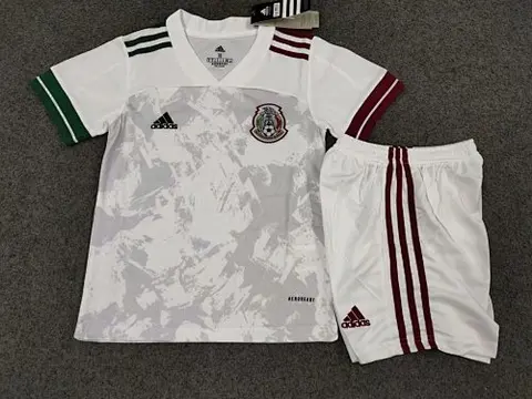 2020 Mexico away white kids kit