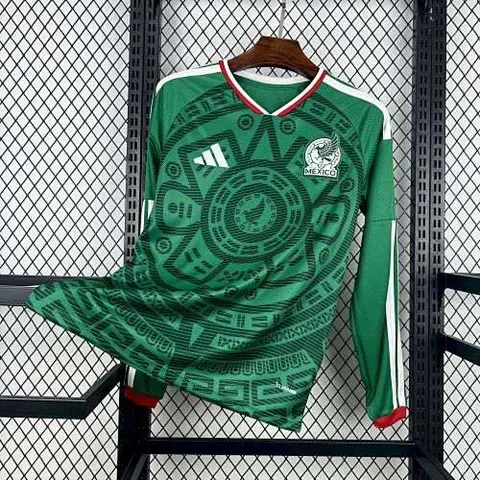Mens Mexico 2026 World Cup Home Long Sleeve Jersey