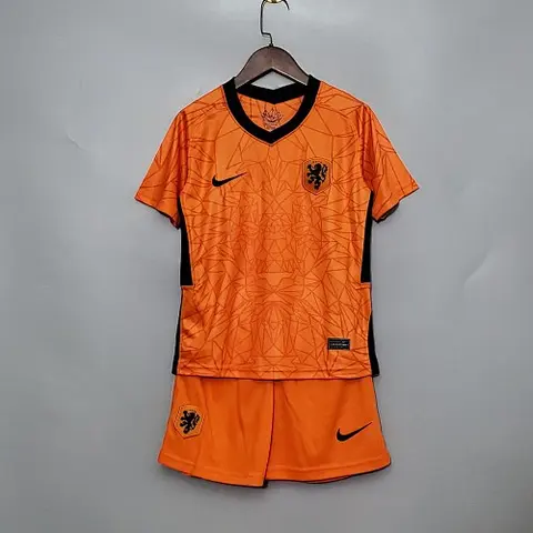Ensemble de football enfant Pays-Bas orange — 2020 · Domicile