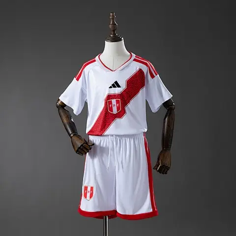 Peru 2026 Home Kids Kit Jersey Size 16-28