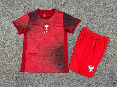 2024 Poland away red kid kit