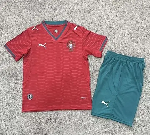 2026 Kids Portugal Home Kit World Cup