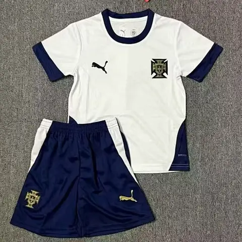 25-26 Portugal(Women's soccer team) White Training Wear Kids Kit