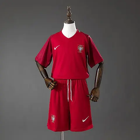 Portugal 16/17 Home Retro Kids Kit Jersey Size 16-28