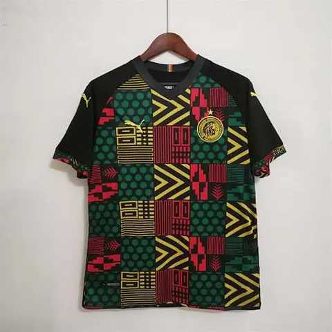 2022 Senegal black and green training shirt