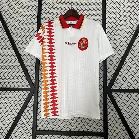 Maillot de football Espagne blanc — 1994 · Extérieur · Rétro