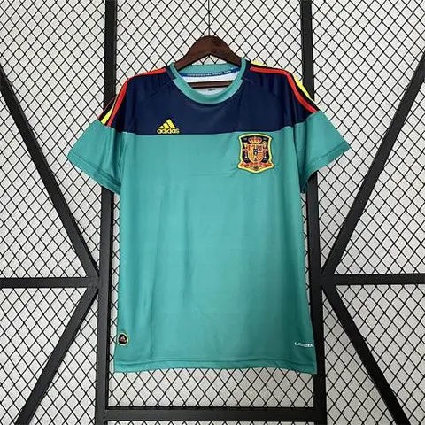 Maillot de football Espagne bleu gardien — 2010 · Rétro