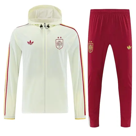 2026 Spain Beige Windbreaker Suit S-2XL