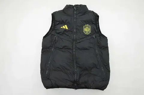 2026 Spain Black Cotton Vest S-2XL