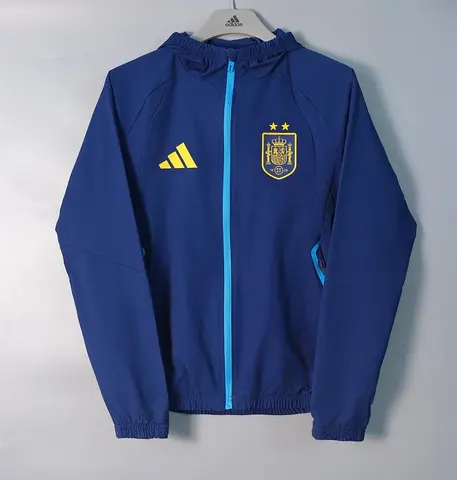 2026 Spain Men's Dark Blue Windbreaker S-2XL