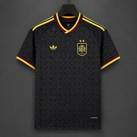 2026 Spain Trefoil Black Special Edition Soccer Jersey S-4XL