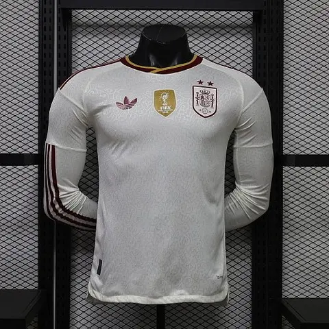 2026 Spain Two Stars Away Player Version Long Sleeve Jersey