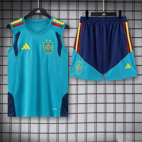 2026 Spain Two Stars Blue Vest Suit S-2XL