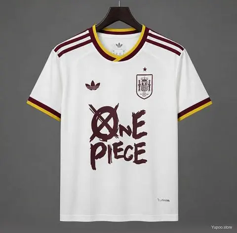 Maillot de football adulte Espagne x One Piece Coupe du monde spécial Printing — 2026 · Extérieur · tailles S–4XL