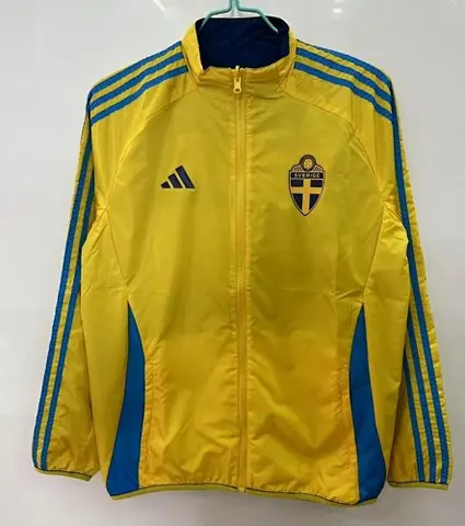 25-26 Sweden blue yellow reversible Windbreaker