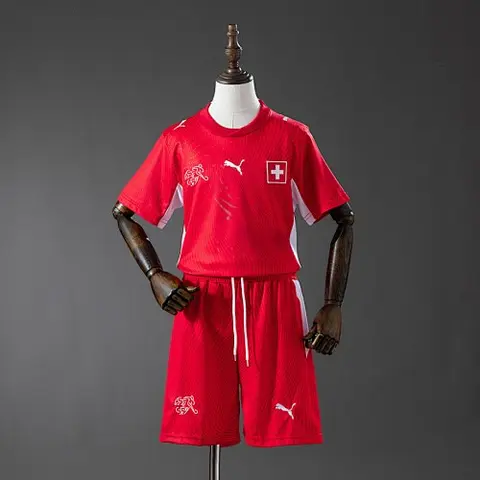 Switzerland 2026 Home Kids Kit Jersey Size 16-28