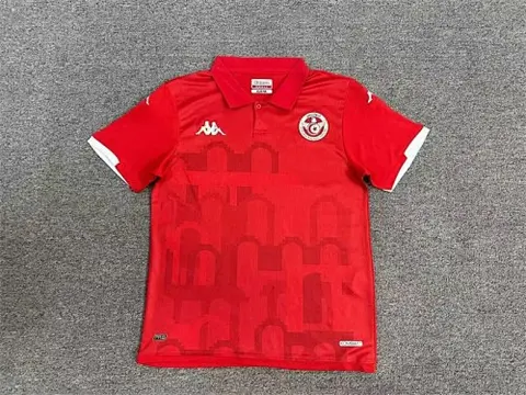 2024 Tunisia home red soccer jersey