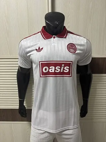 2025/26 AD x Oasis Tour Jacquard White and Red font 25 Player Version Jersey S-2XL