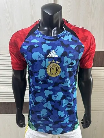 2026 BAPE X ADIDAS Blue and Red Player Version Soccer Jersey S-2XL