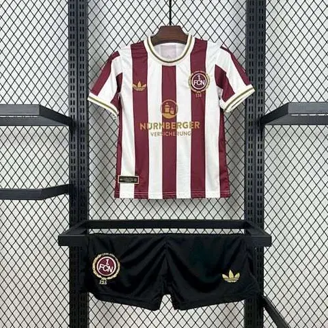25-26 FC Nürnberg 125th kid kit with sponsor